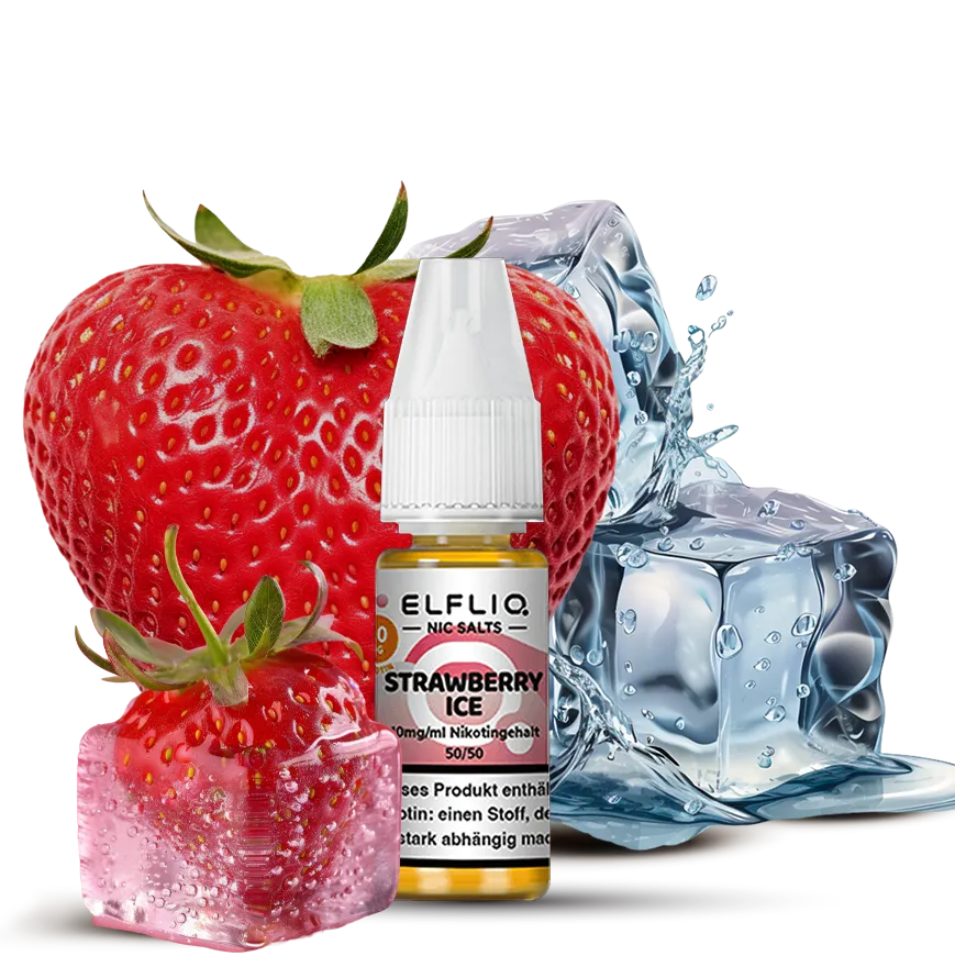 Elfbar Elfliq Geschmack: Strawberry Ice Nikotinsalt Liquid 20mg