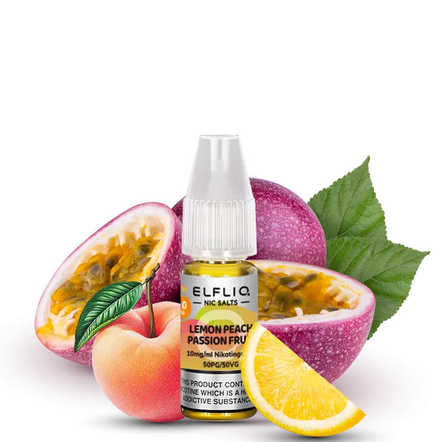 Elfbar Elfliq Geschmack: Lemon Peach Passionfruit Nikotinsalt Liquid 20mg