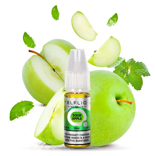 Elfbar Elfliq Geschmack: Sour Apple Nikotinsalt Liquid 20mg
